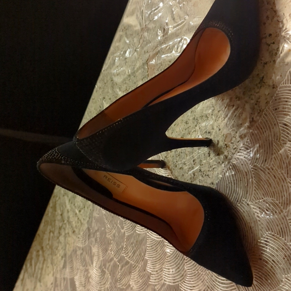 Black shoes use , size 39 (9) high heels